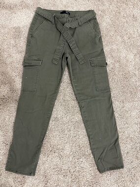 1822 Denim Olive Green High-Waist Cargo Pants